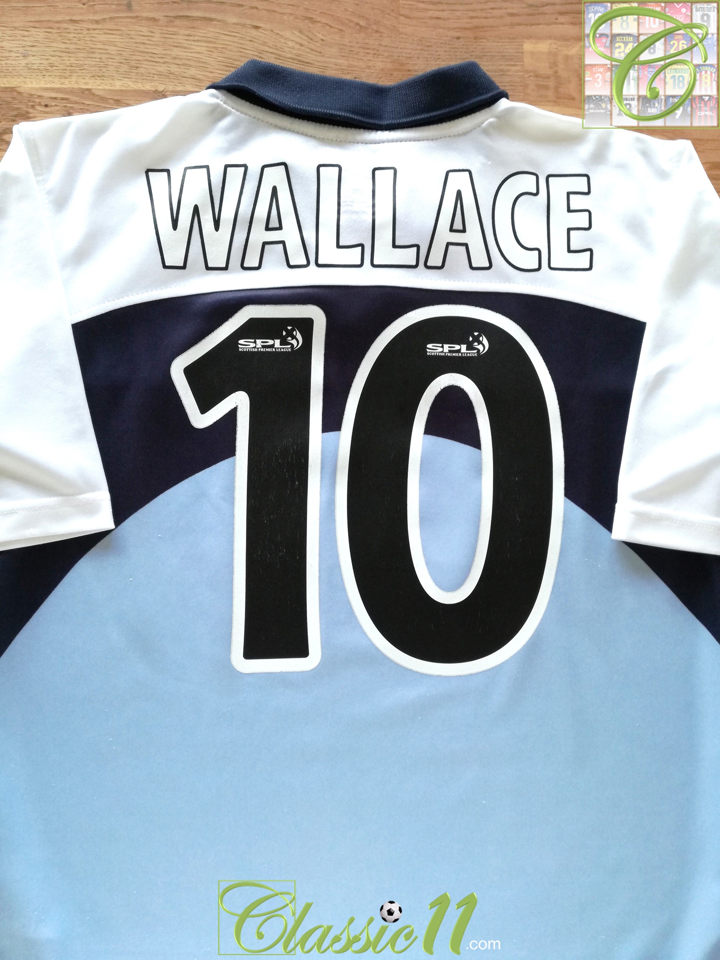 1999/00 Rangers Away SPL Football Shirt Wallace #10 (B)