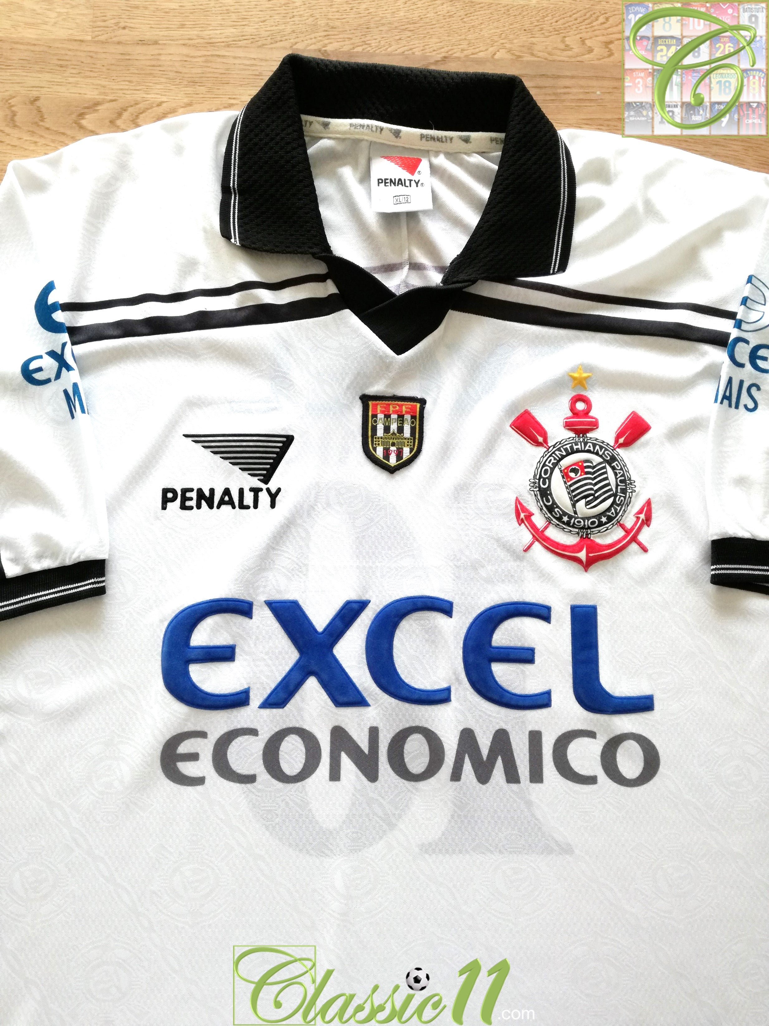 1998 Corinthians Home Football Shirt (EdÃ­lson) #10 (XL)