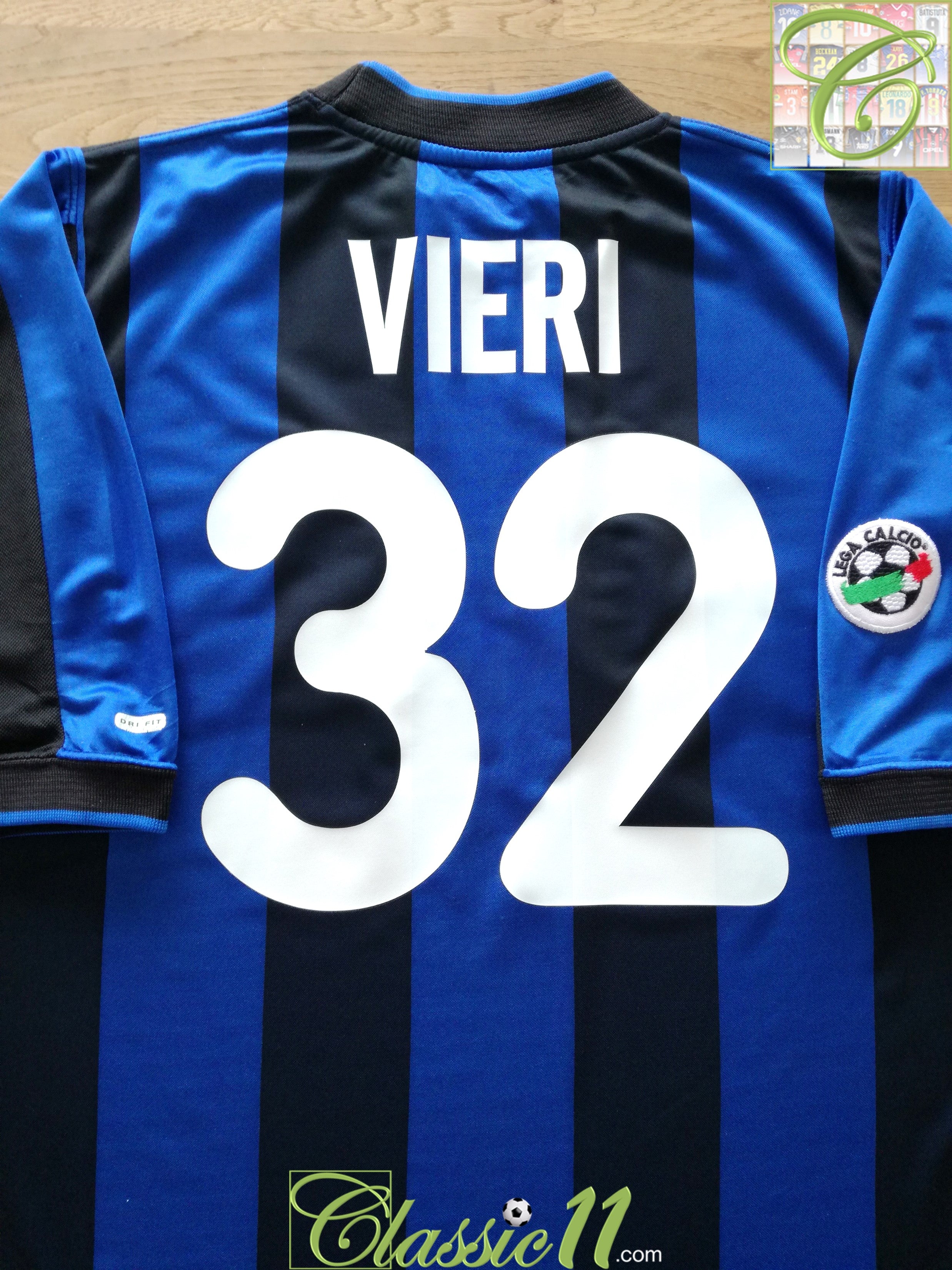 2000/01 Internazionale Home Serie A Football Shirt Vieri #32 (XL)