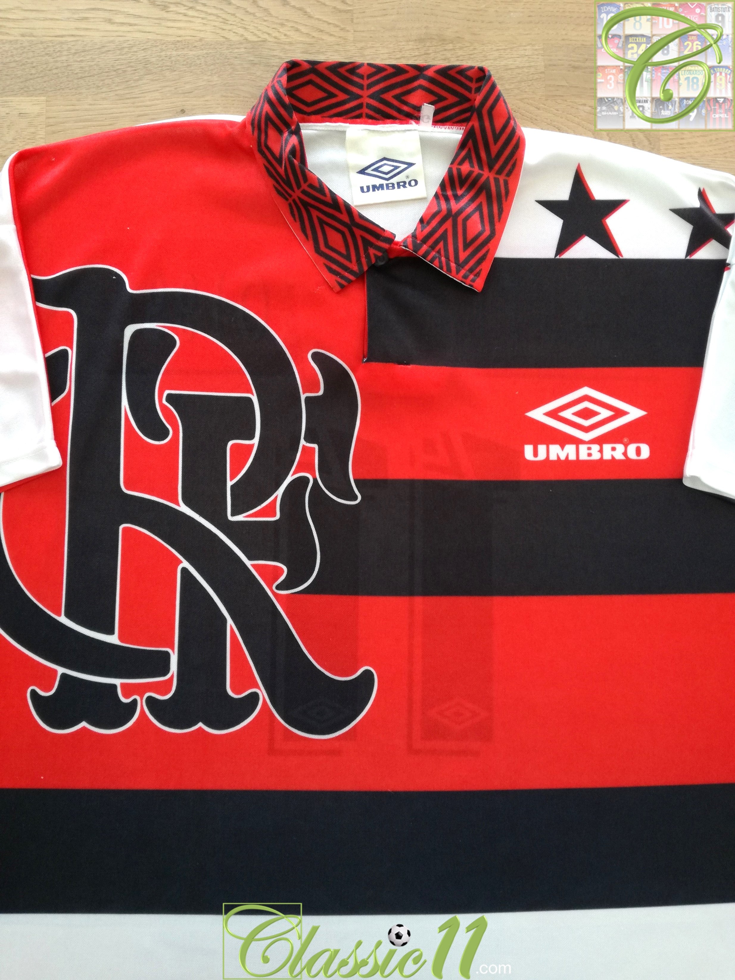 1995 Flamengo Centenary Football Shirt (RomarÃ­o) #11 (L)