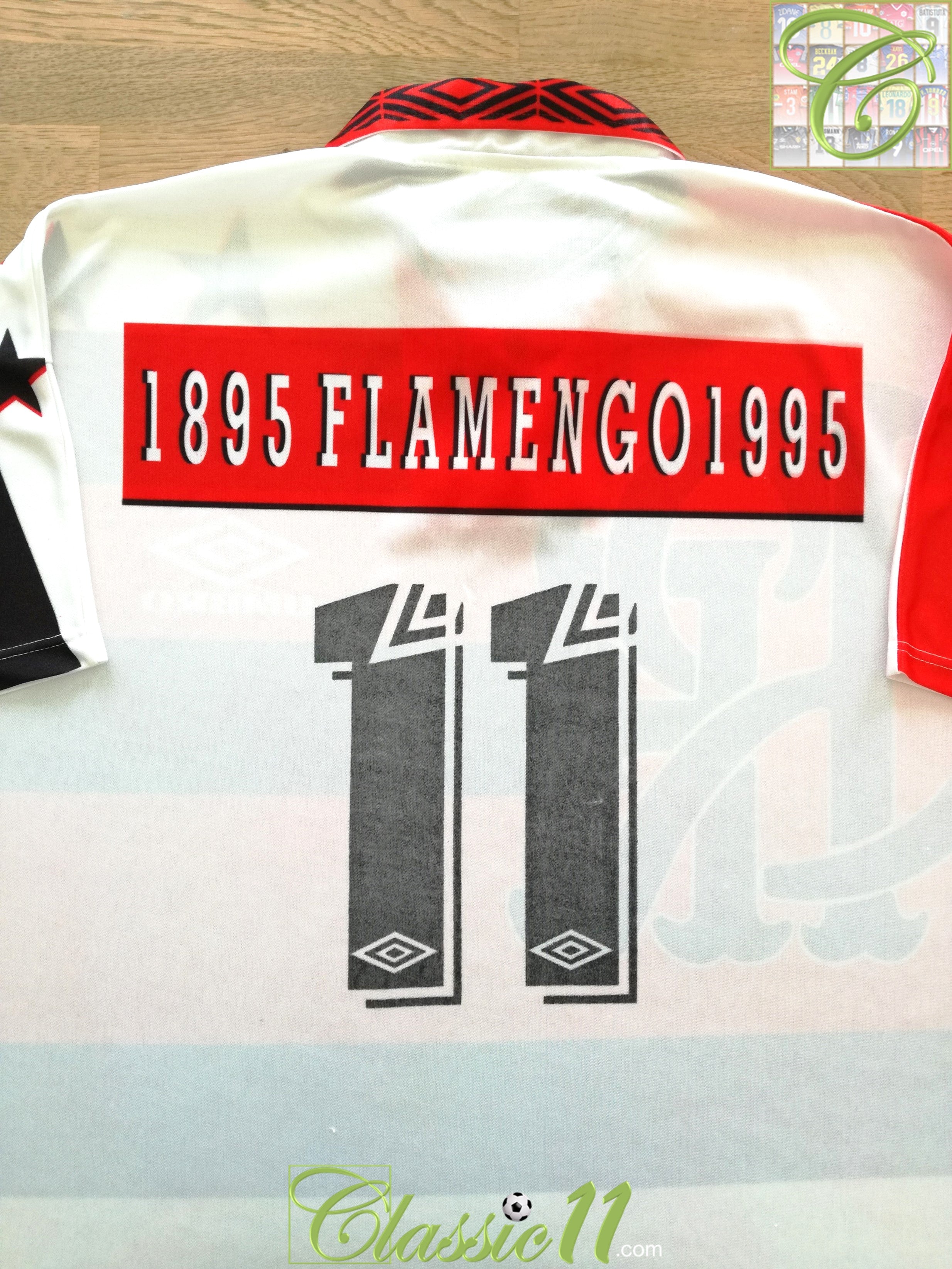 1995 Flamengo Centenary Football Shirt (RomarÃ­o) #11 (L)