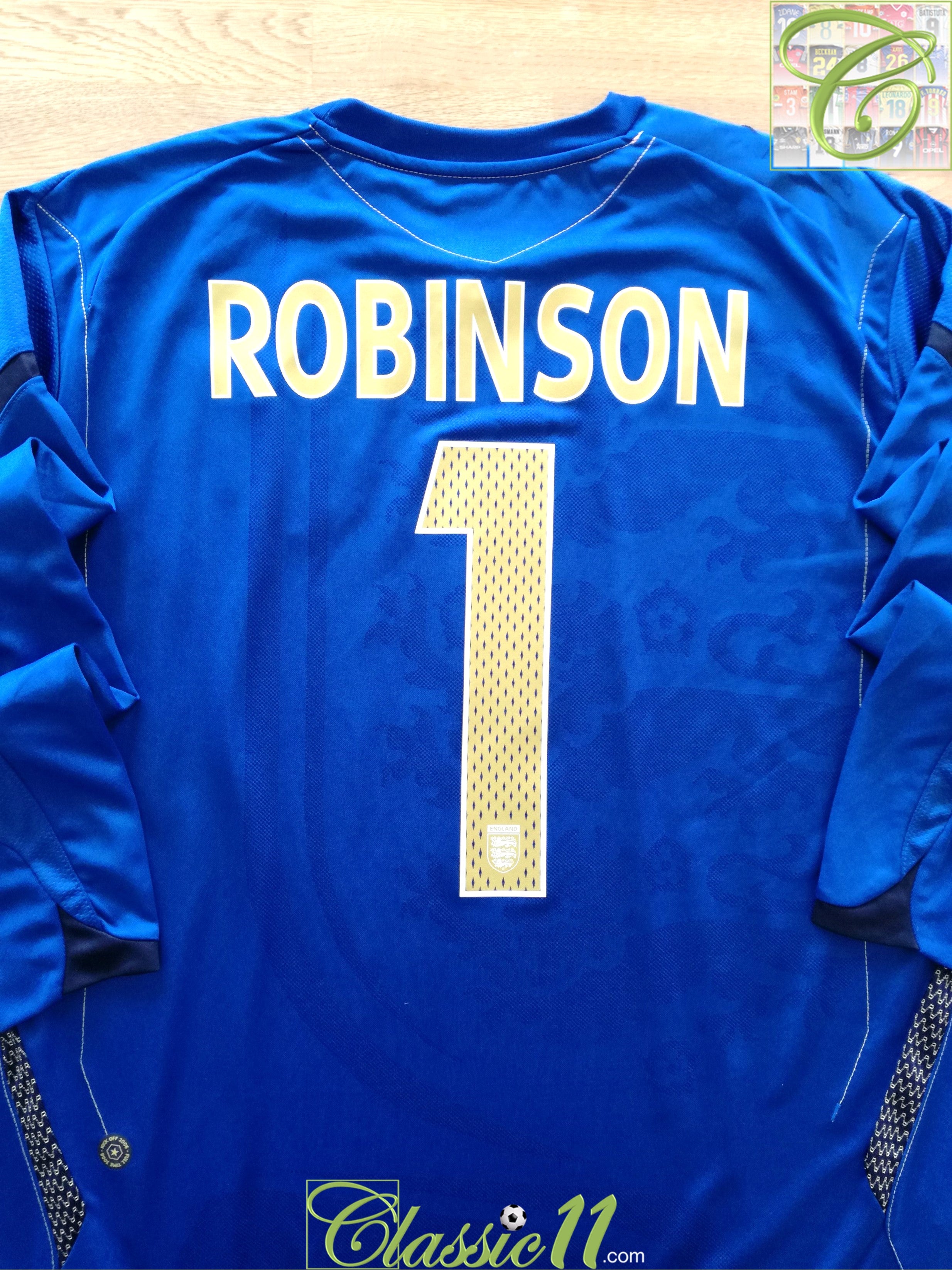 2006/07 England Goalkeeper Football Shirt Robinson #1 (XXL)