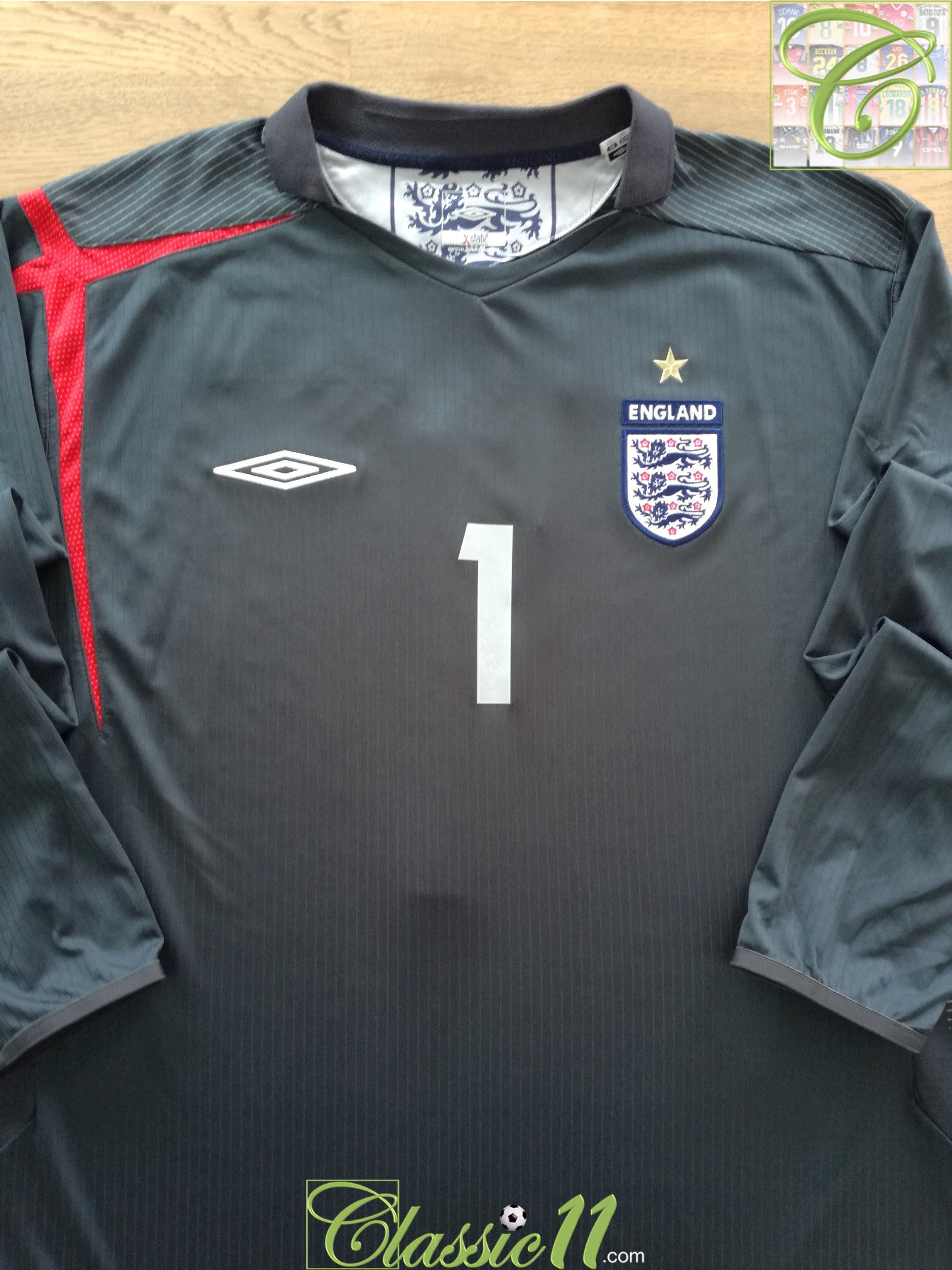 2005/06 England Goalkeeper Football Shirt Robinson #1 (XXL) *BNWT*