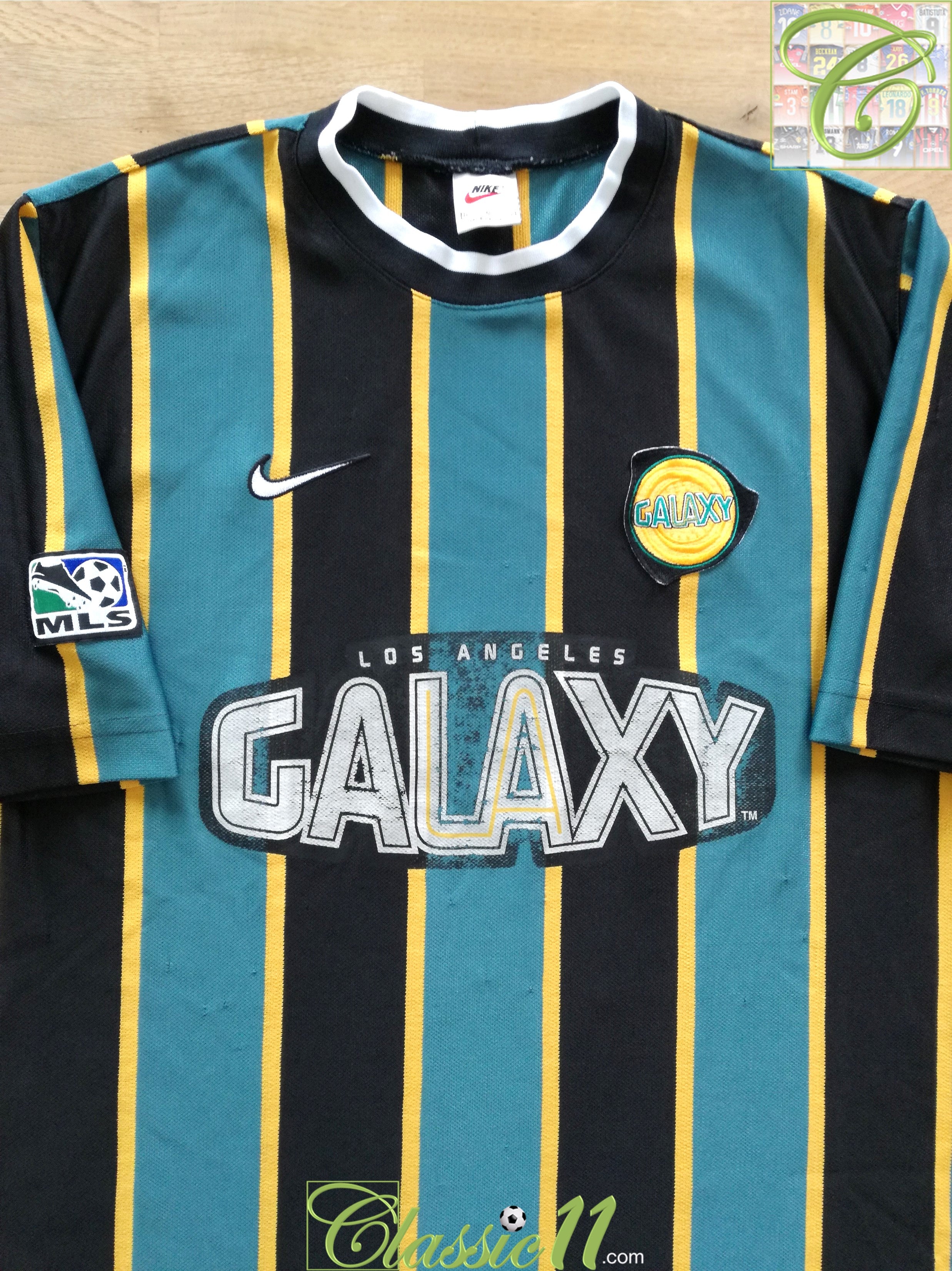 Vintage 90s 1996 Nike Los Angeles LA Galaxy Home MLS Soccer Jersey - M  Medium