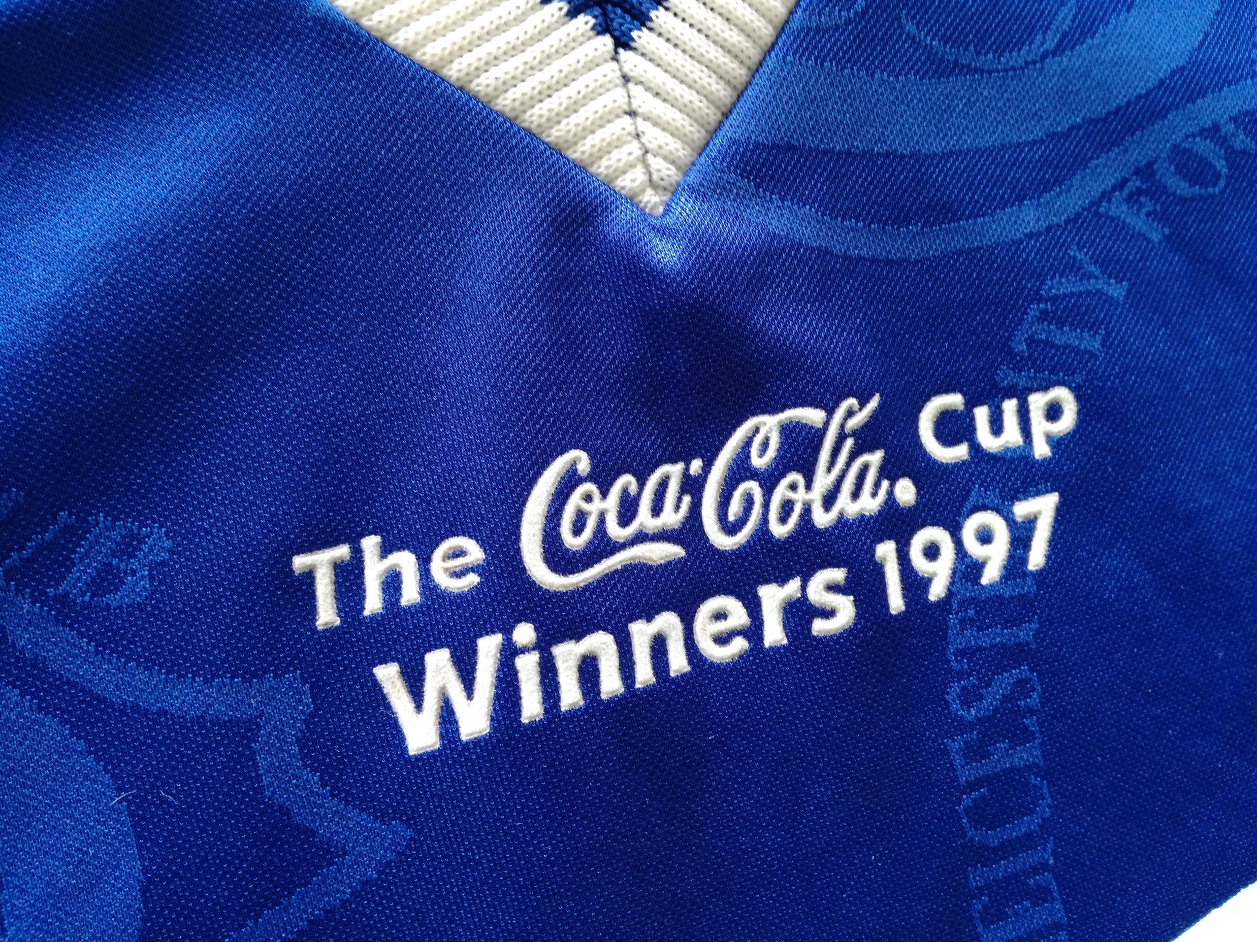 1997 Leicester City Home League Cup Winners Football Shirt Claridge #9 (XL)