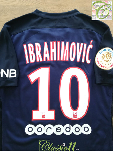 pizza Boekhouding synoniemenlijst 2015/16 PSG Home Football Shirt Ibrahimović #10 / Old Official Jersey |  Classic Football Shirts