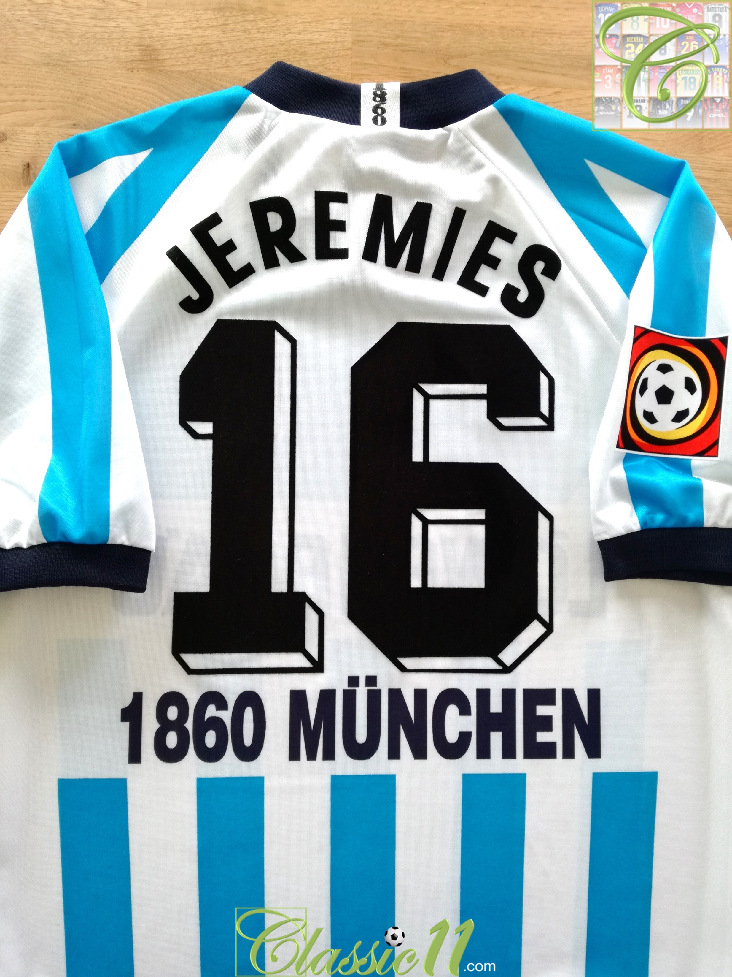 1995/96 1860 Munich Home Bundesliga Football Shirt Jeremies #16 (S)