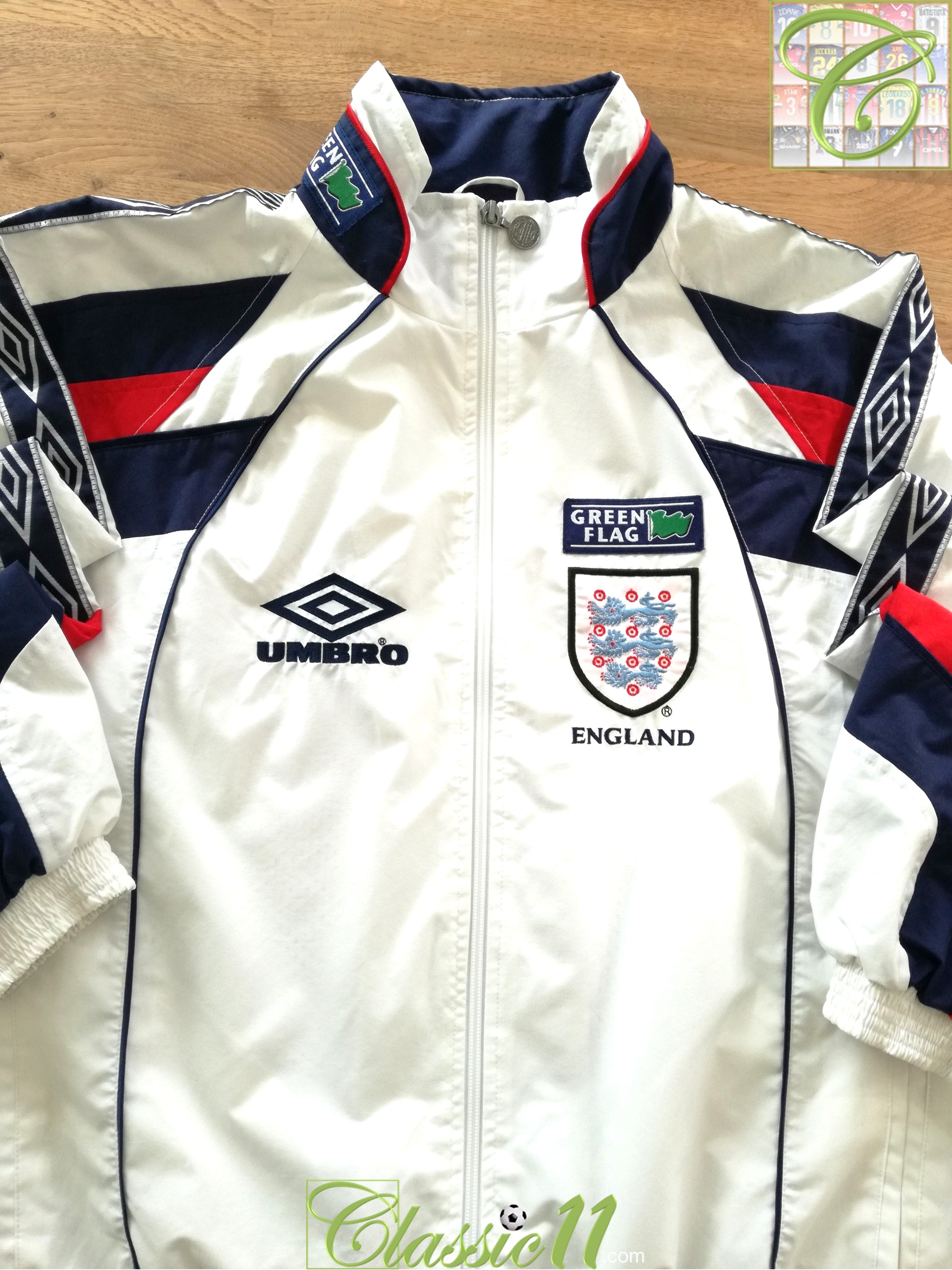 teugels Uitstralen Aanzienlijk 1997/98 England Football Track Jacket / Old Vintage Umbro Soccer Jersey |  Classic Football Shirts