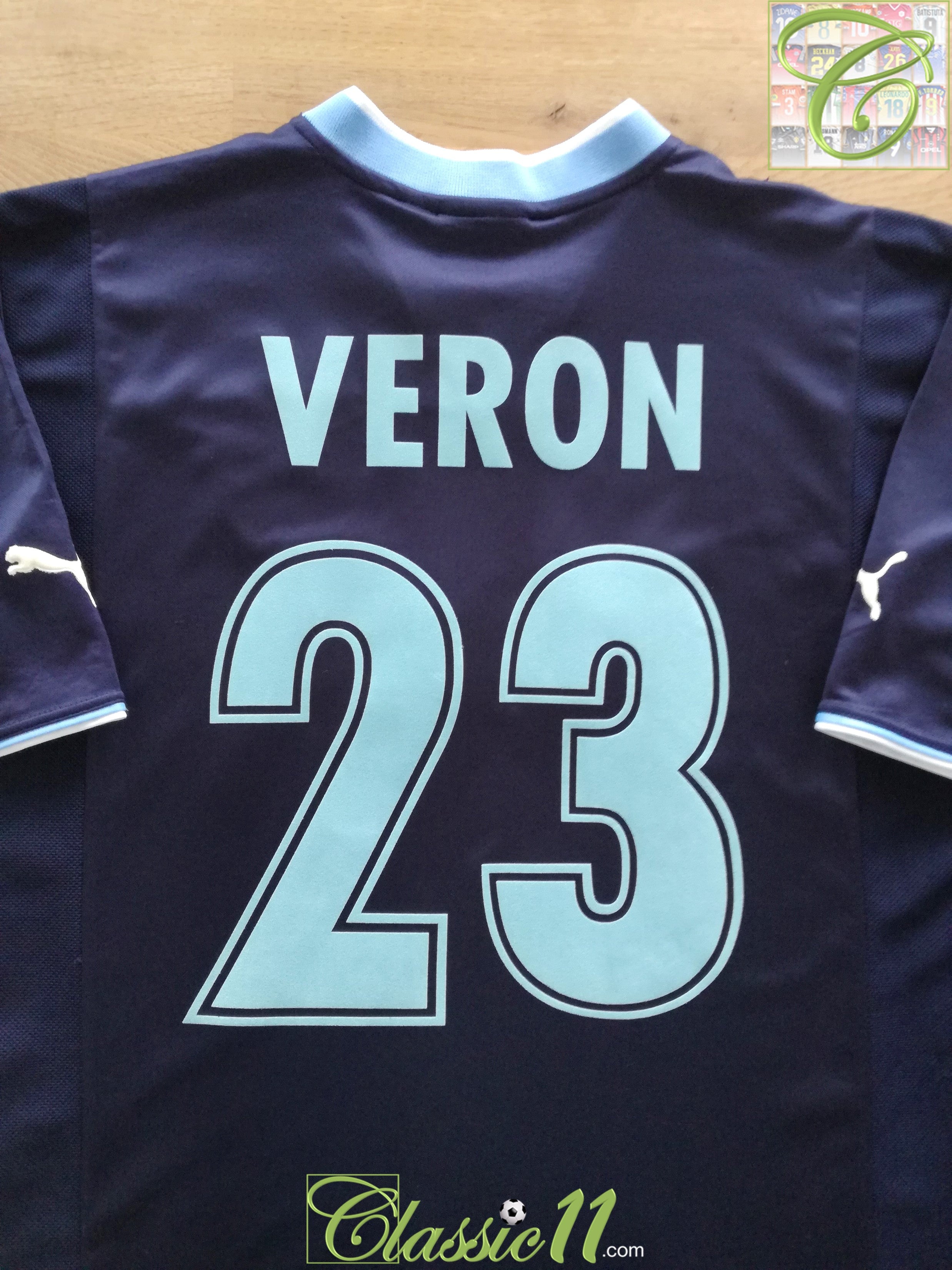 2000/01 Lazio European Away Football Shirt Veron #23 (M)