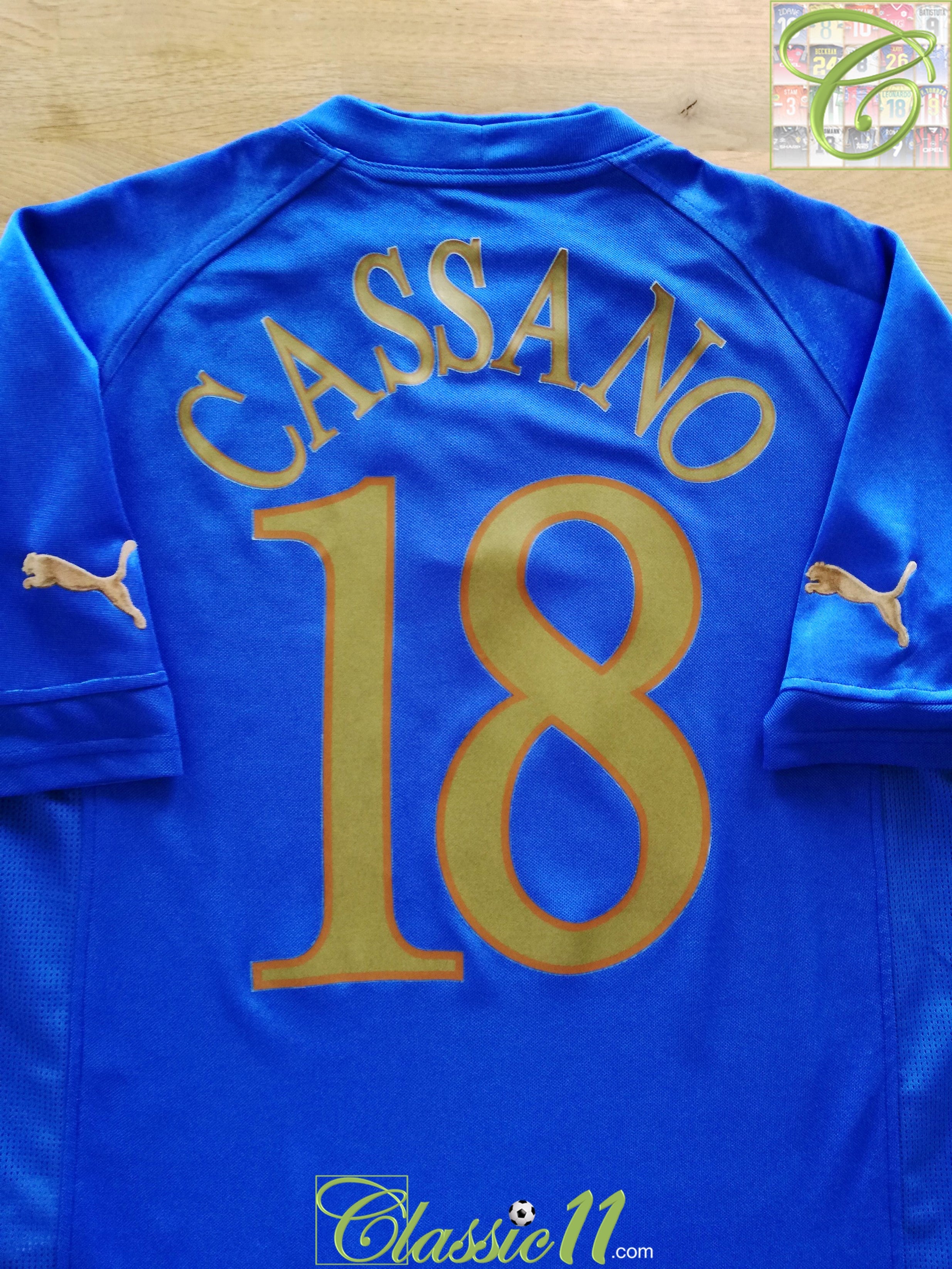 2004/05 Italy Home Football Shirt Cassano #18 (S)