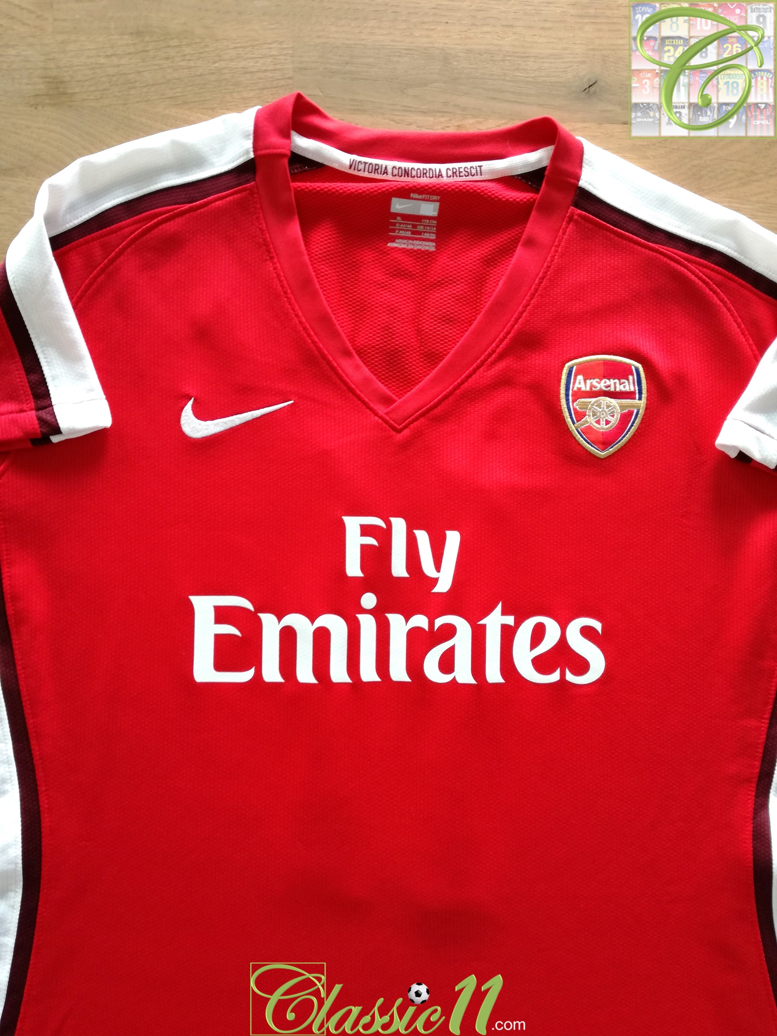 2008/09 Arsenal Home Premier League Football Shirt V. Persie #11 (W) (XL)