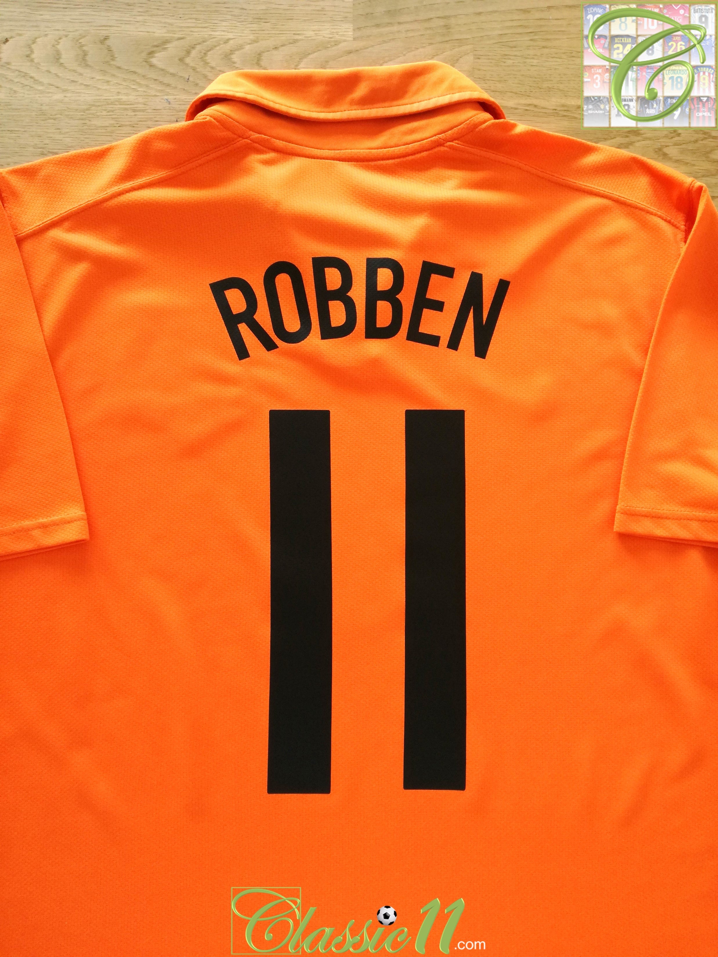 2006/07 Netherlands Home Football Shirt Robben #11 (L)