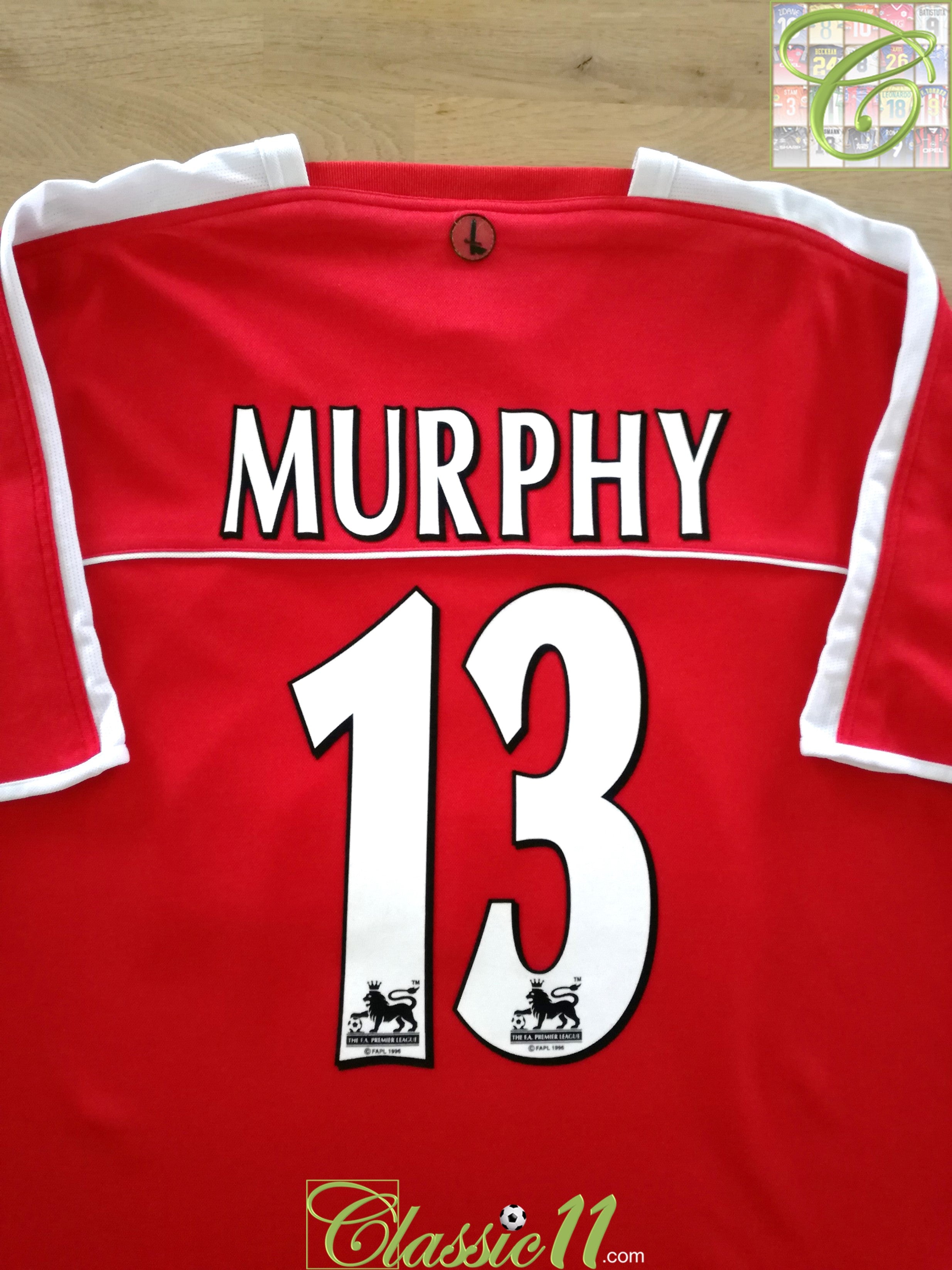 2003/04 Charlton Athletic Home Premier League Football Shirt Murphy #13 (XL)