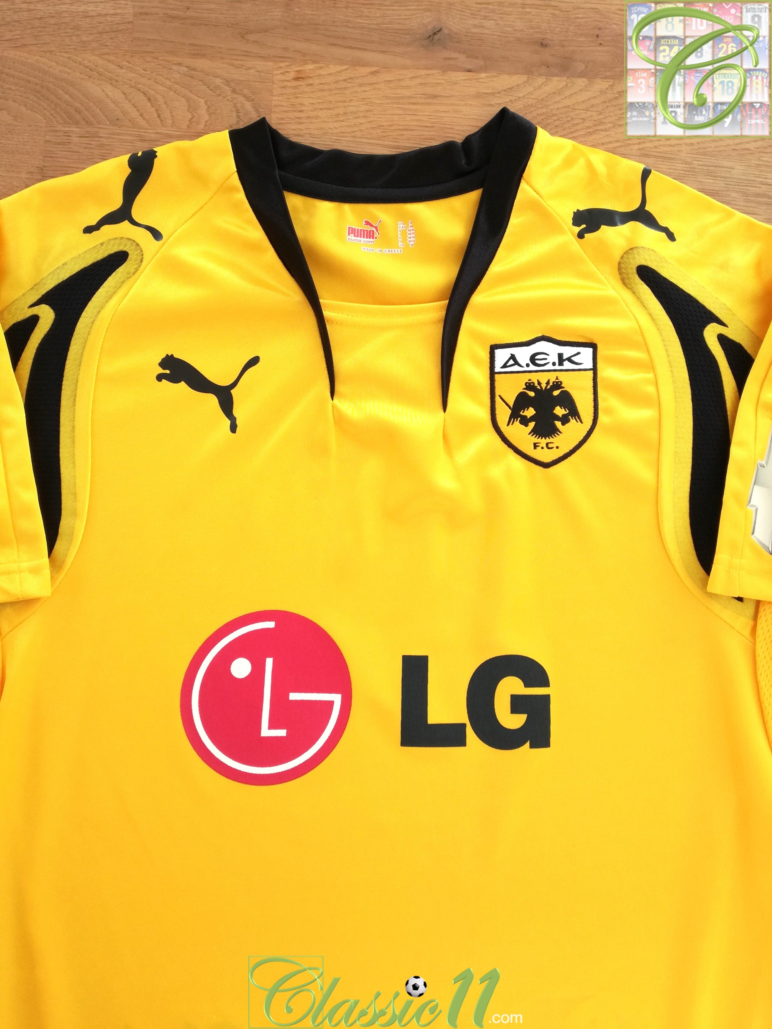 2007/08 AEK Athens Home Football Shirt (S)