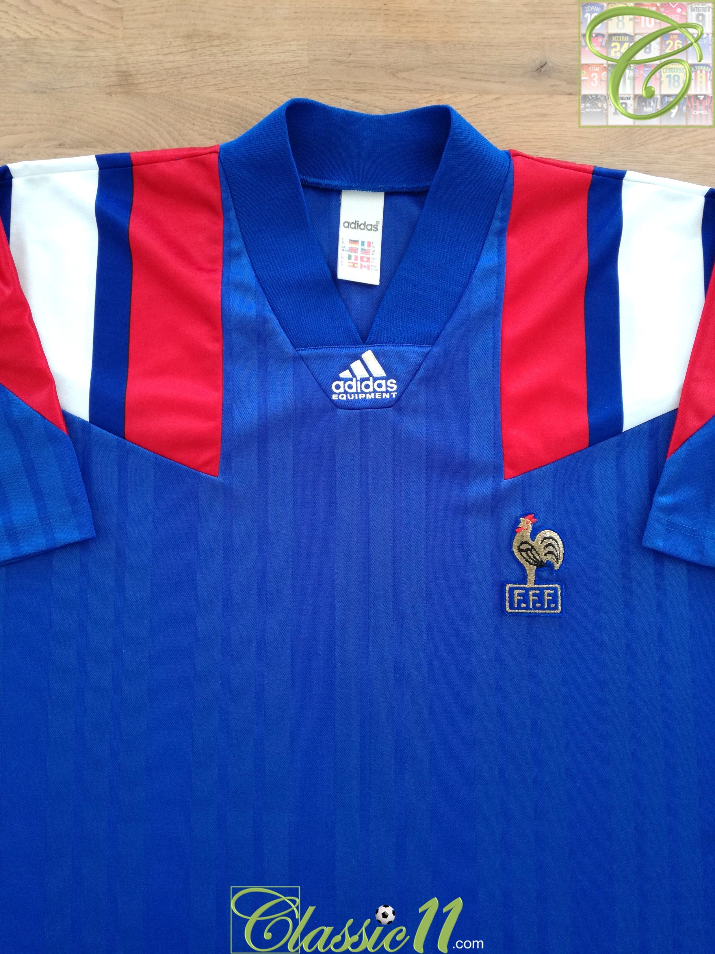 1992/93 France Home Football Shirt (XL)