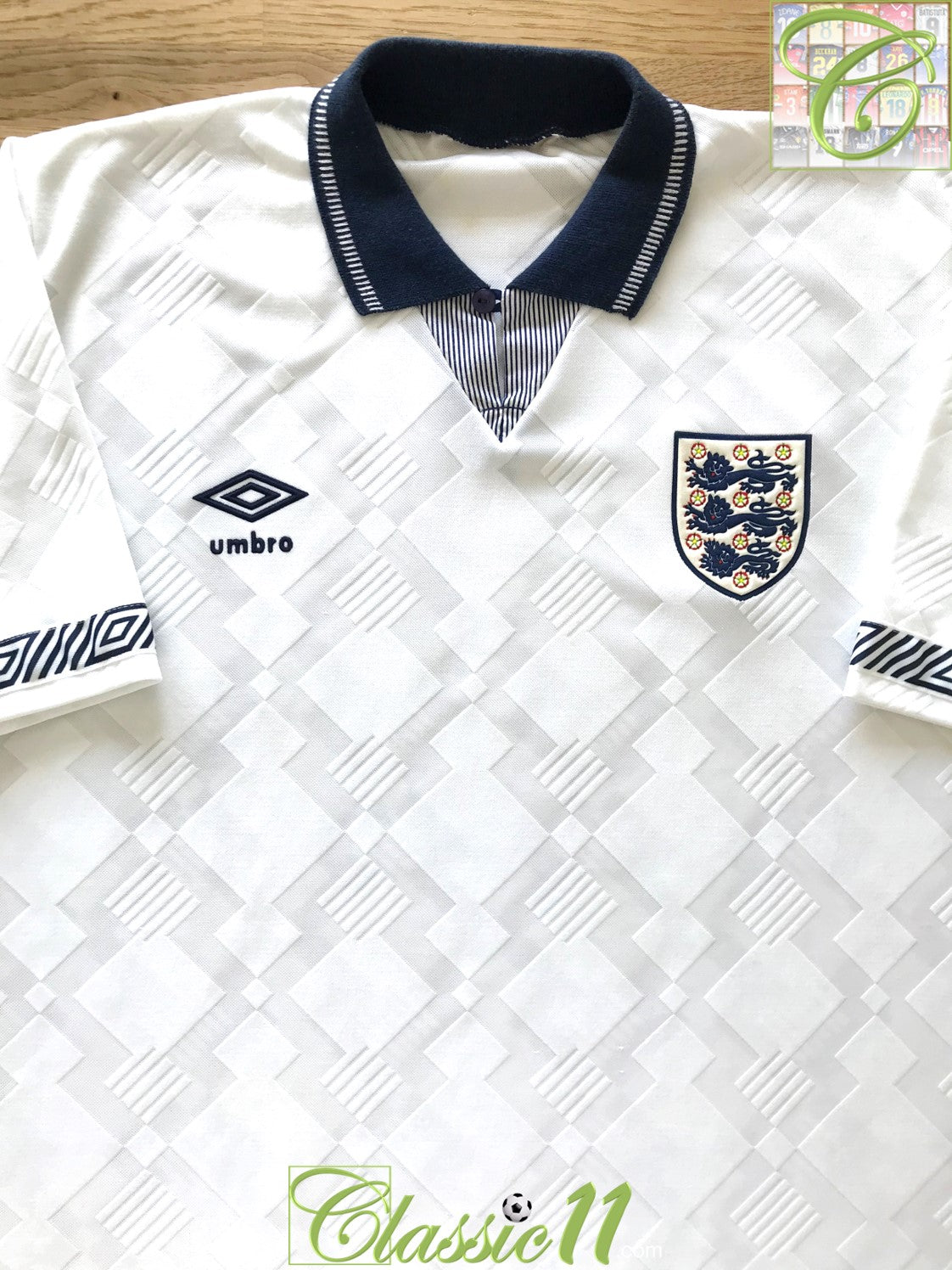 1990/91 England Home Football Shirt (XL)