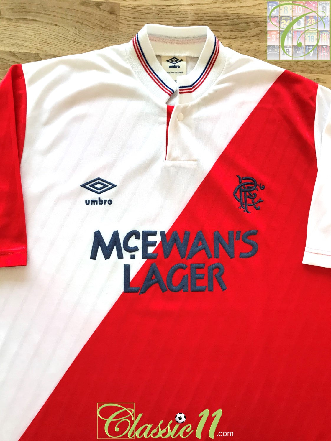Retro Glasgow Rangers Away Jersey 1987/88 By Umbro
