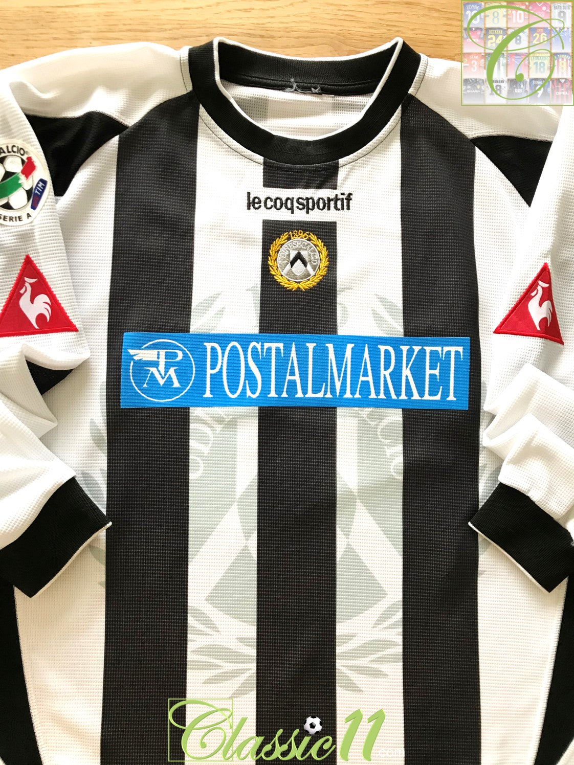 2003/04 Udinese Home Serie A Football Shirt Bertotto #4 (XL)