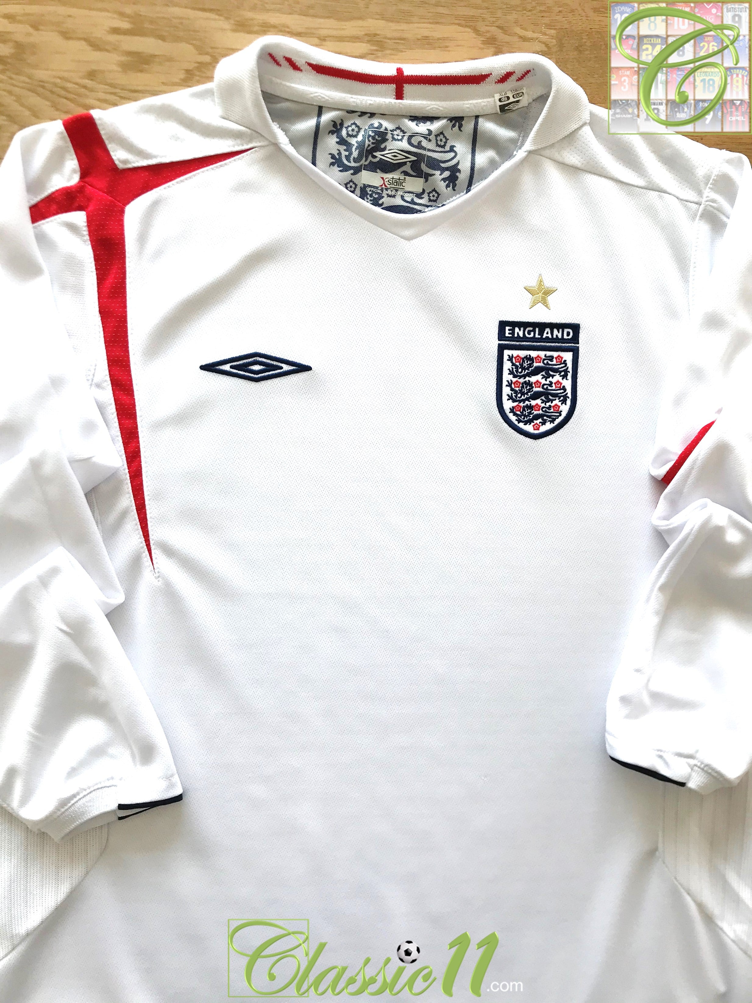 Score toewijzen informatie 2005/06 England Home Football Shirt / Old Vintage Umbro Soccer Jersey |  Classic Football Shirts
