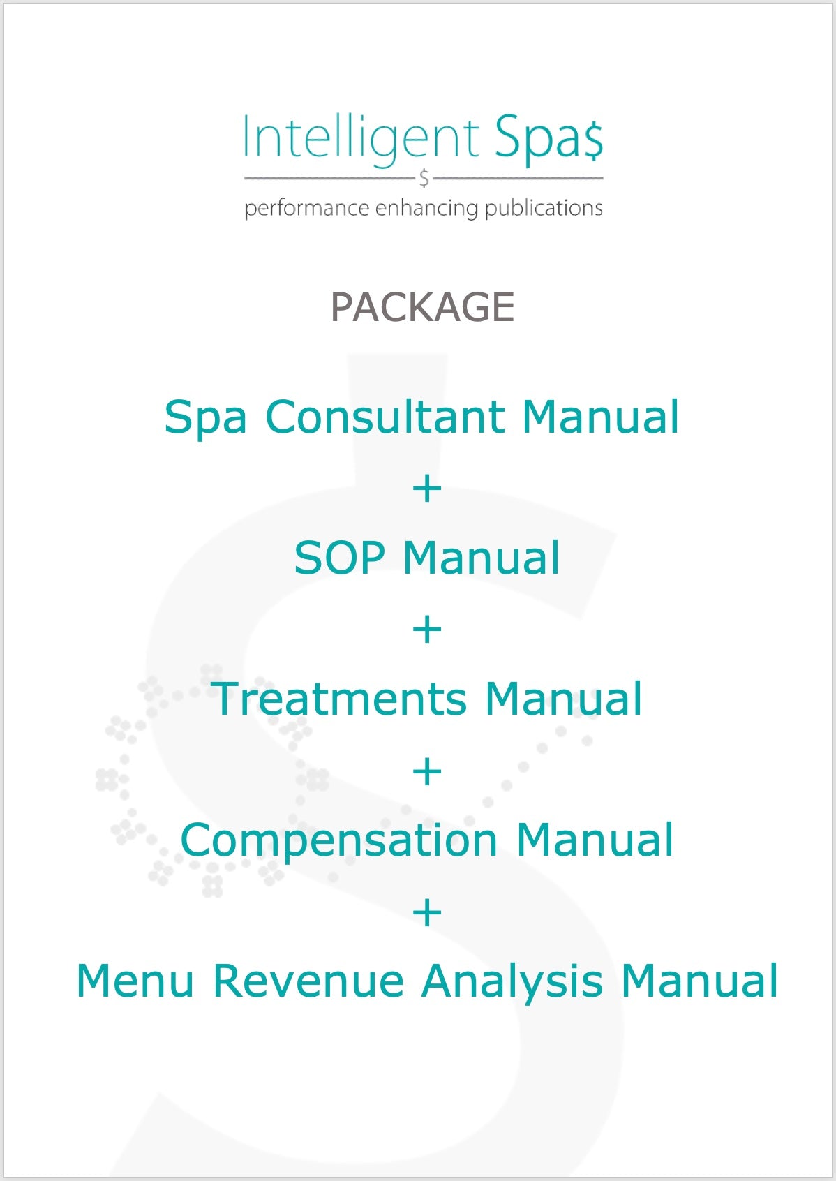Package Spa Consultant Toolkit Package 5 Manuals Intelligent Spas Pte Ltd