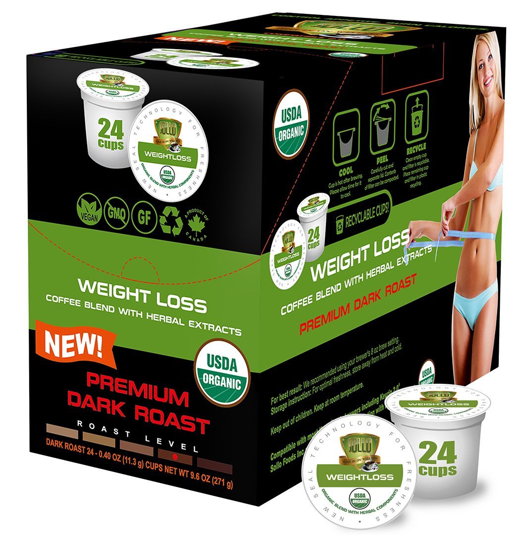 Sollo Dark Roast Weight Loss Coffee Pods Compatible With 2 0 K Cup Keu Cario Herizon