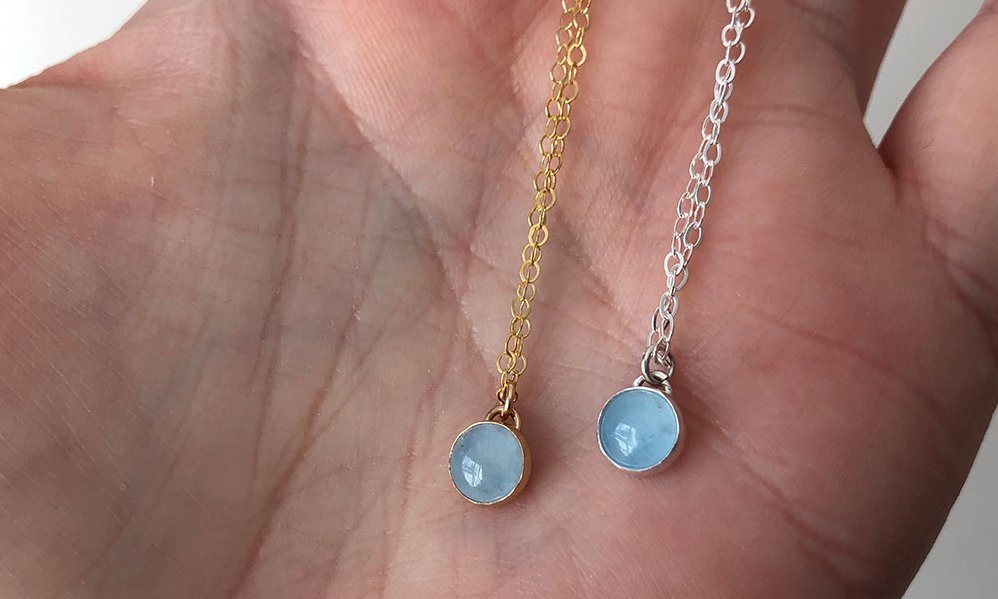 strut jewelry aquamarine pendant necklaces