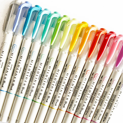 Individual Zebra Mildliner Brush Pens Double-sided Highlighter -  Sweden