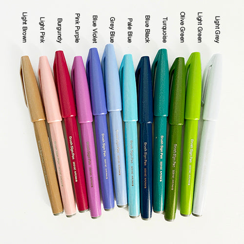 Pentel Metallic Brush Pen - Ginnoho Silver - Paper Plus Cloth