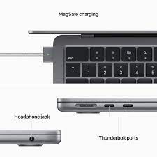 MacBook Air M2 with various ports