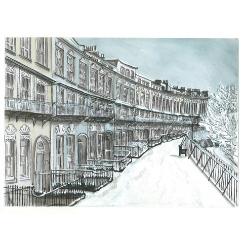 Royal York Crescent in the snow