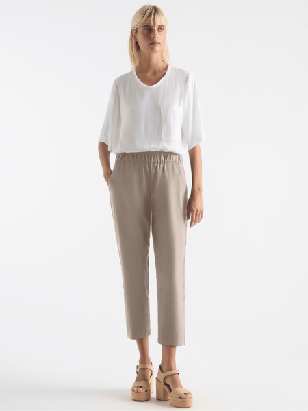 Mela Purdie Nomad Pant online Shop Mela purdie pull on elastic cropped pants online Signature of Double Bay