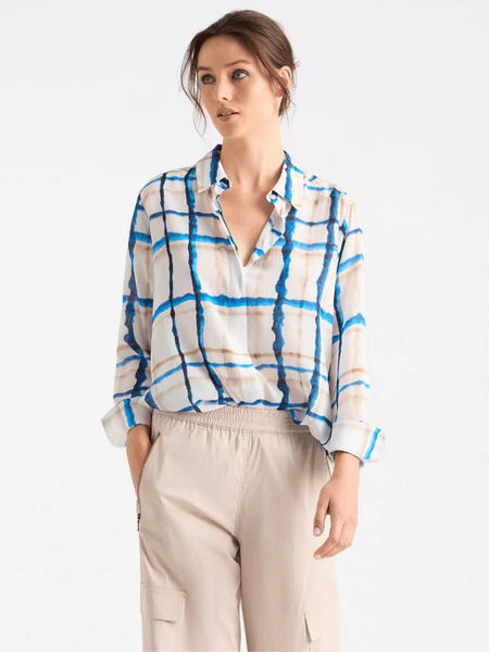 Shop Mela Purdie silk check shirt online australia