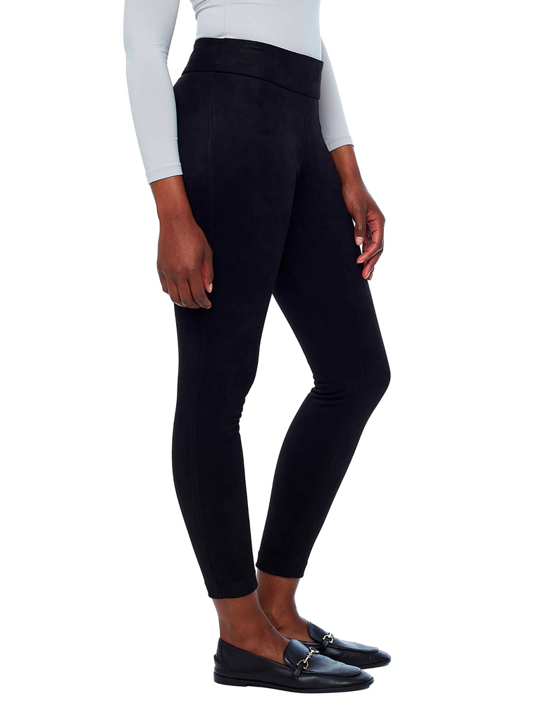 Women's Vegan Suede High-Waist Shaping Leggings