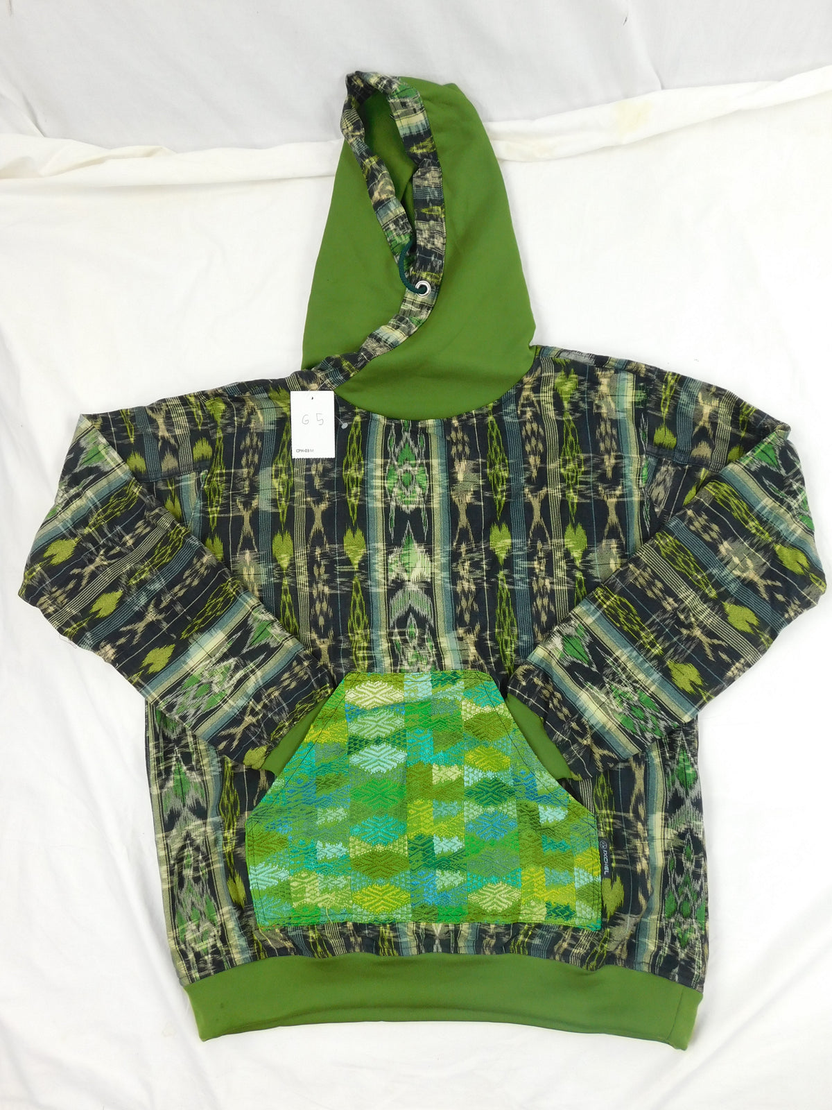 Hand woven cotton hoodie street wear styled - Ixchel, Inc. - Handmade ...