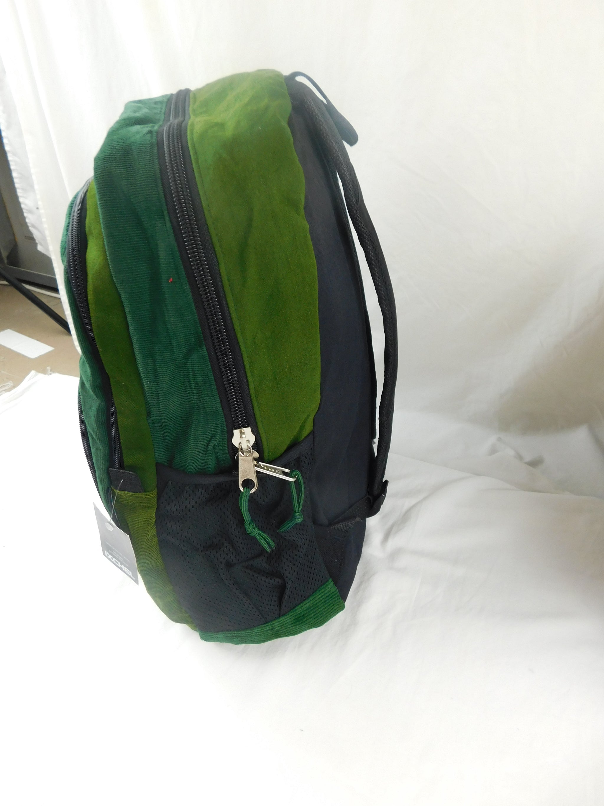 Patchwork Corduroy Backpack with Mushroom Applique (Large) - Ixchel ...