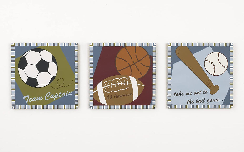 Cocalo Baby Sports Fan 3 Piece Wall Art Ashley Bridget