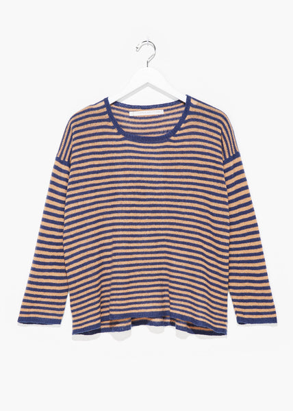 Album di Famiglia Cashmere Sweater Cookie/ Navy Stripe | Tiina