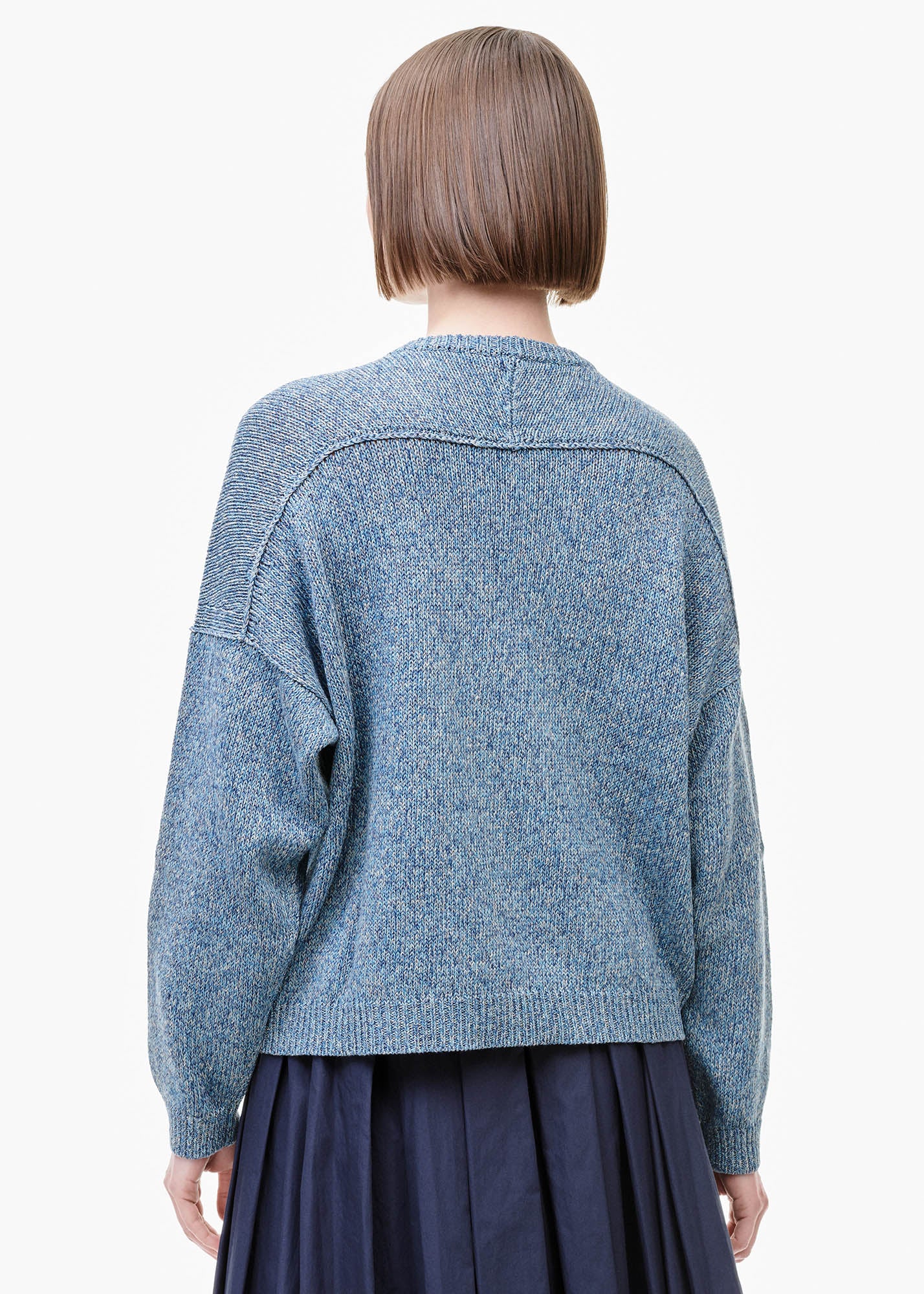 Arts & Science Cotton/ Linen Sweater Blue Mix | Tiina The Store