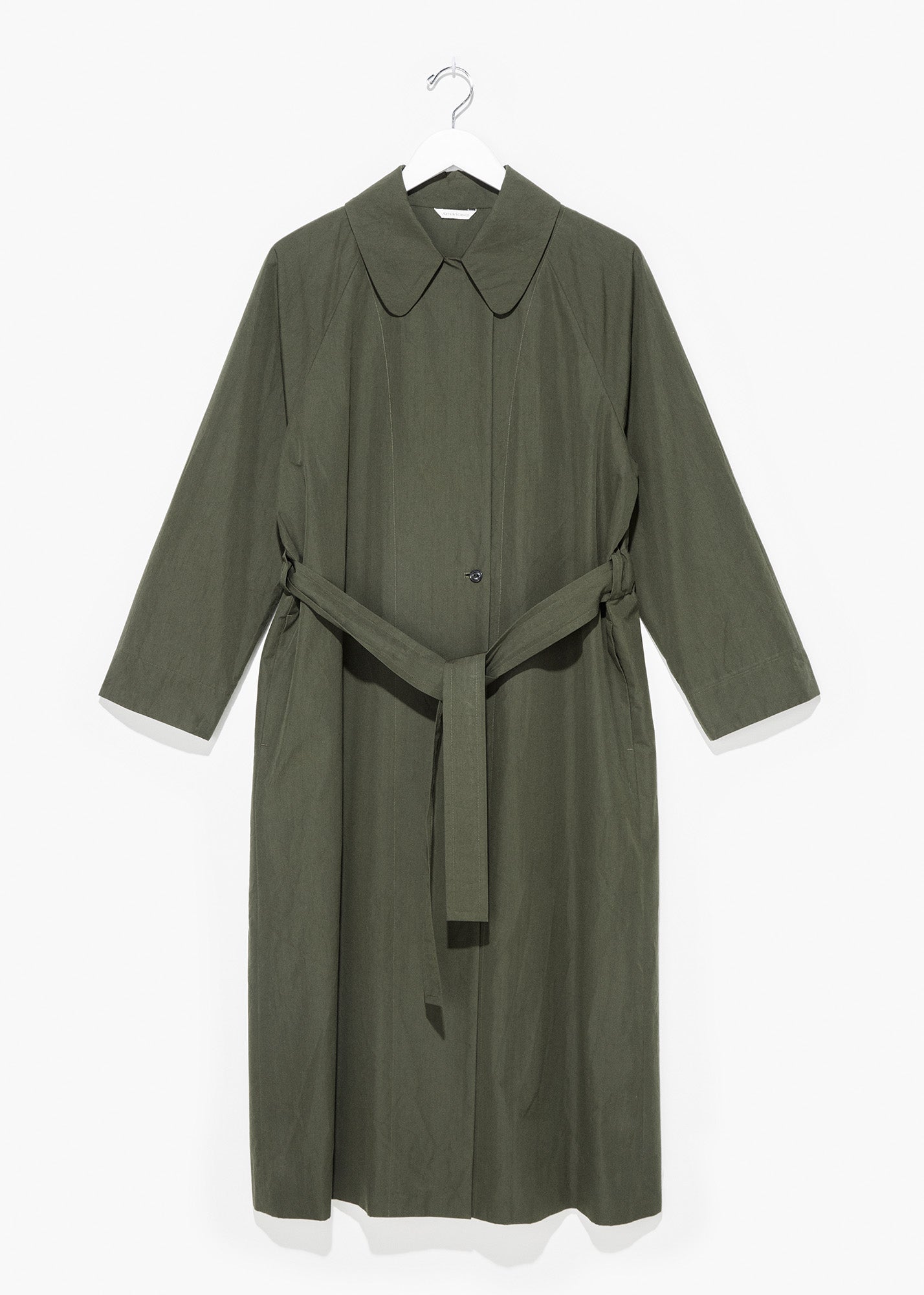 Long Trench Coat Forest Green - TIINA the STORE