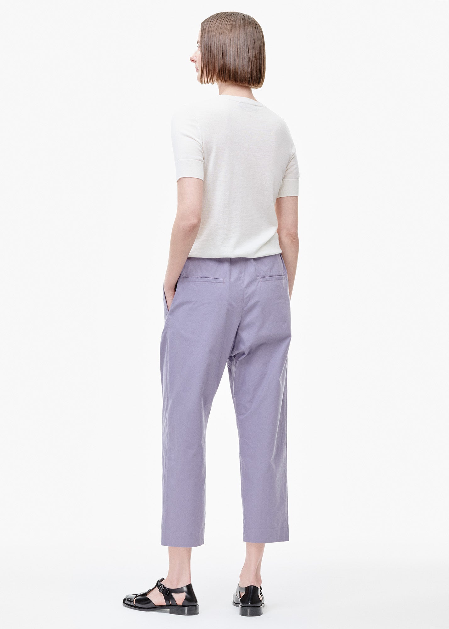 Pleat Front Easy Pants Blueberry - TIINA the STORE