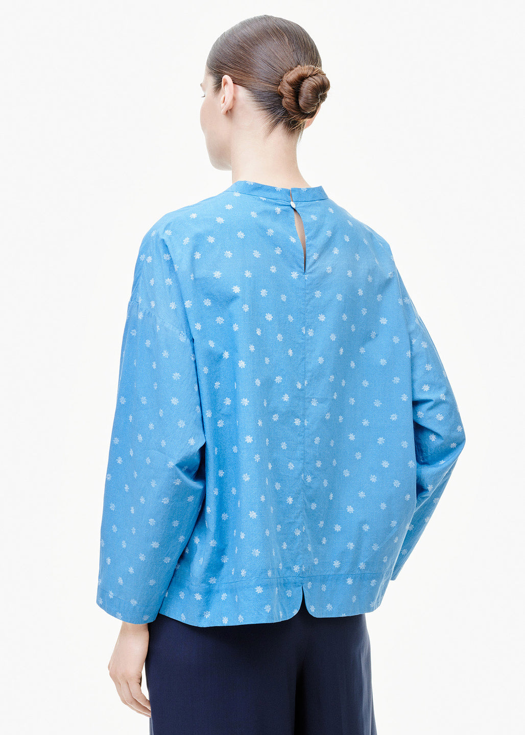 Arts & Science Side Tuck Peplum Blouse Gobaishi Check | Tiina The