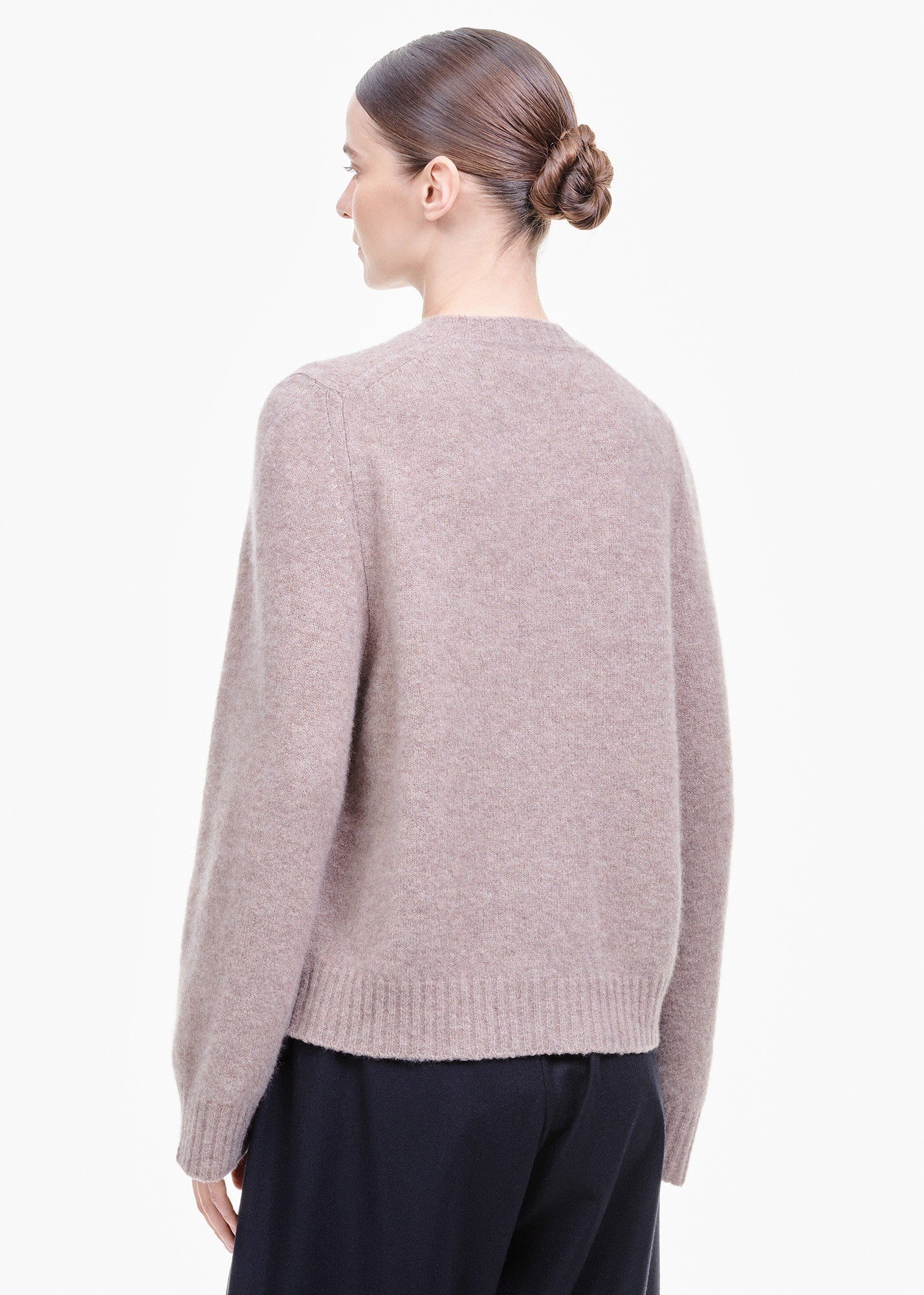 Brushed Cashmere/ Silk Sweater Natural