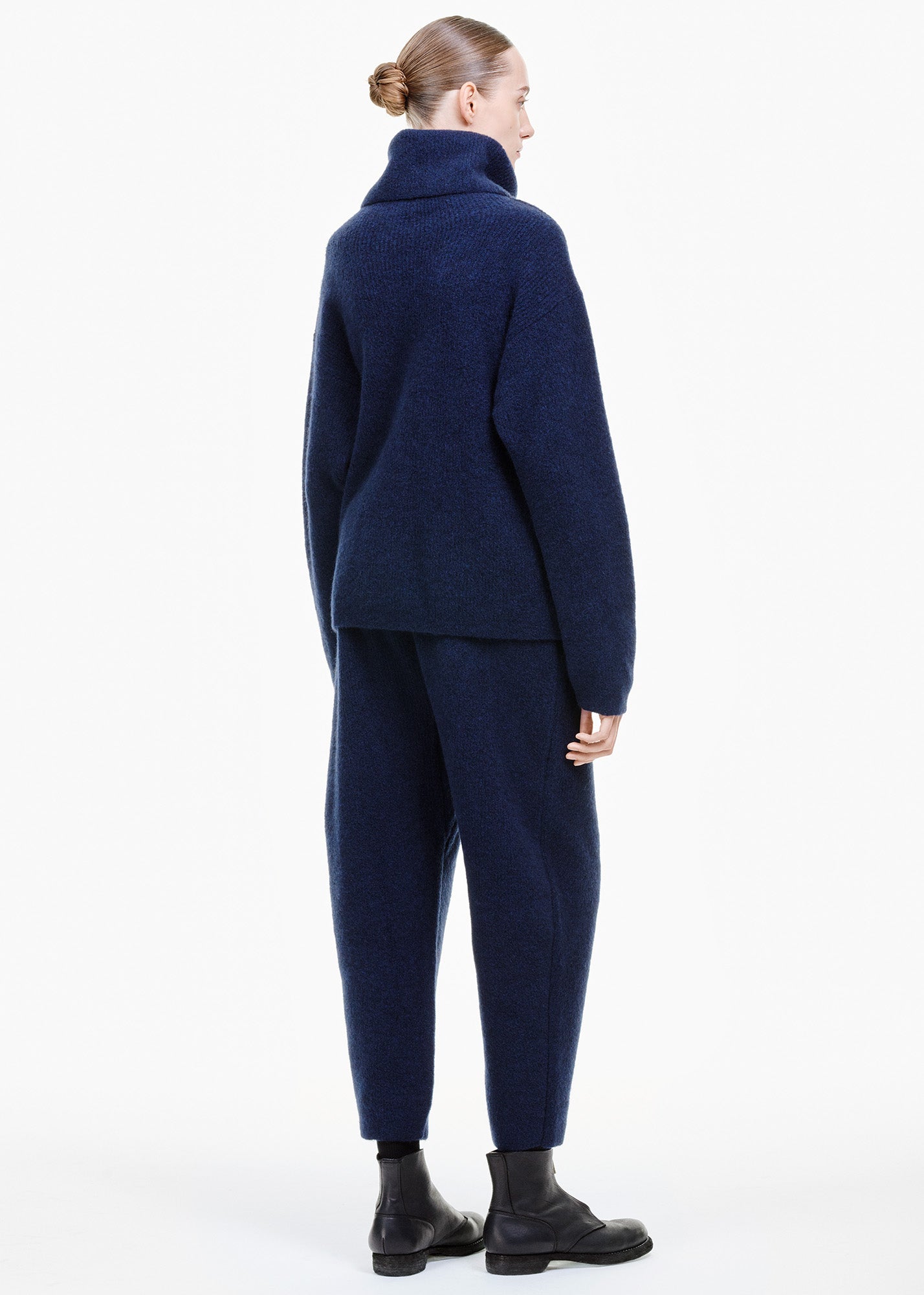 Rib Knit Pants Navy