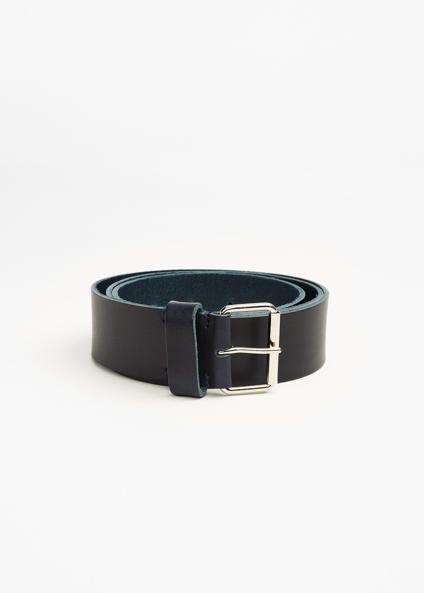Leather Belt Dark Blue