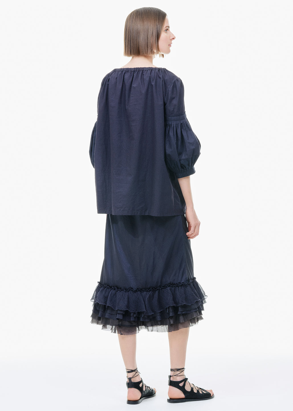 DOSA Dosa Long Ruffle Skirt Midnight - Tiina the Store | Tiina The