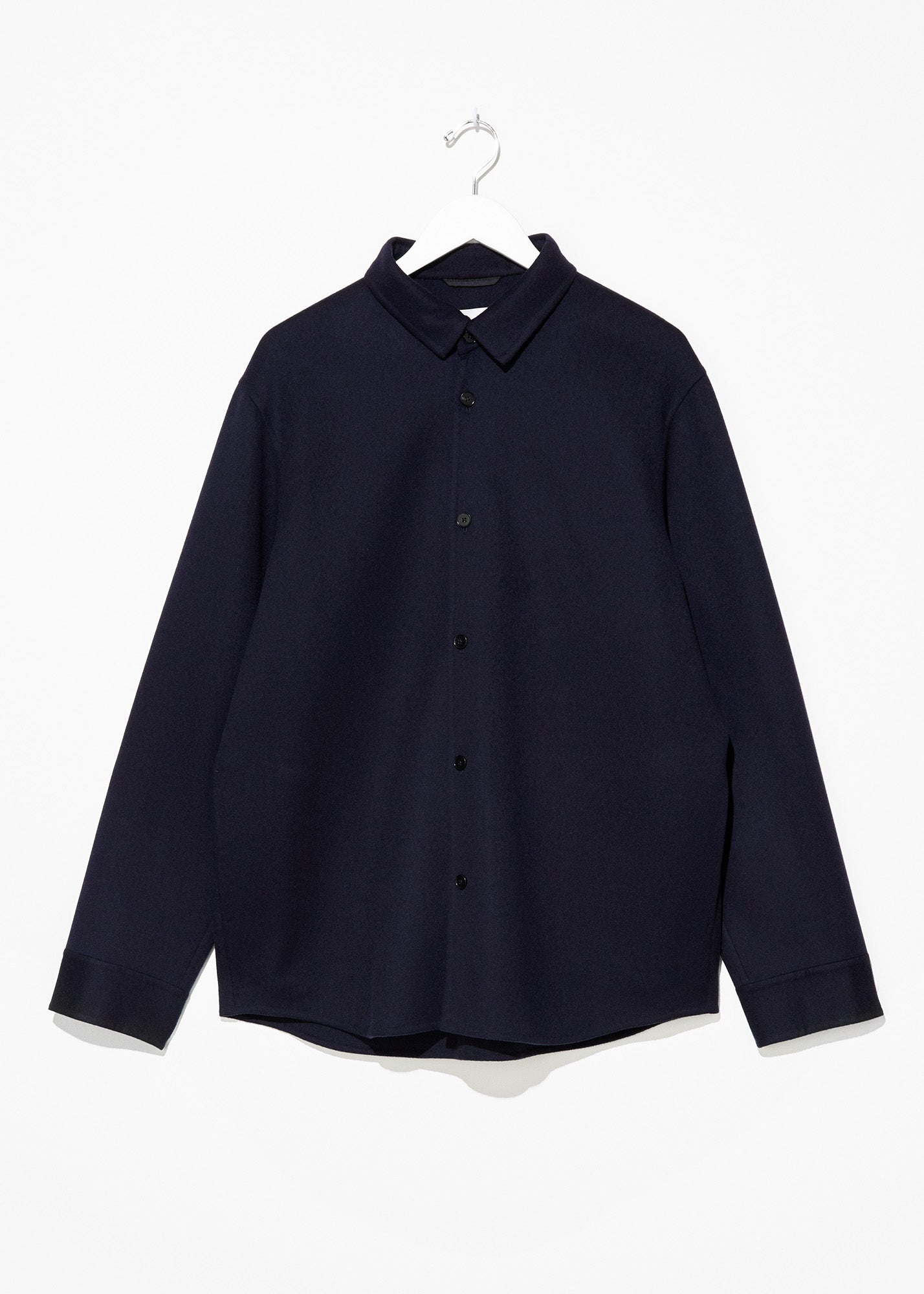 Jil Sander Men's Cashmere Shirt Jacket Midnight | Tiina The Store