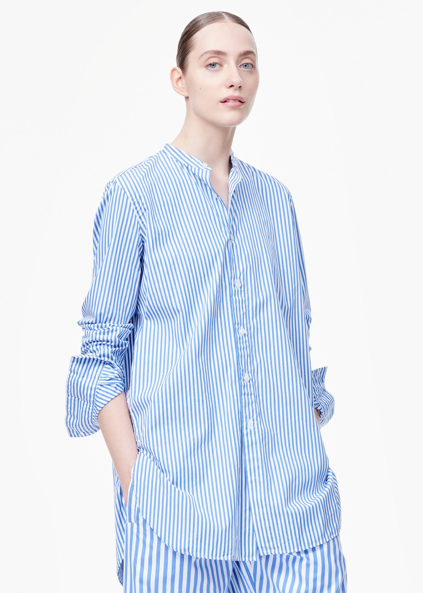 TIINA the STORE x Salvatore Piccolo Amanda Shirt Blue/ White | Tiina ...