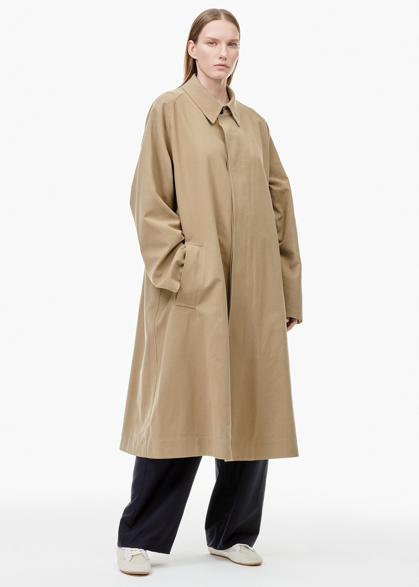 The Row Denise Coat Taupe | Tiina The Store