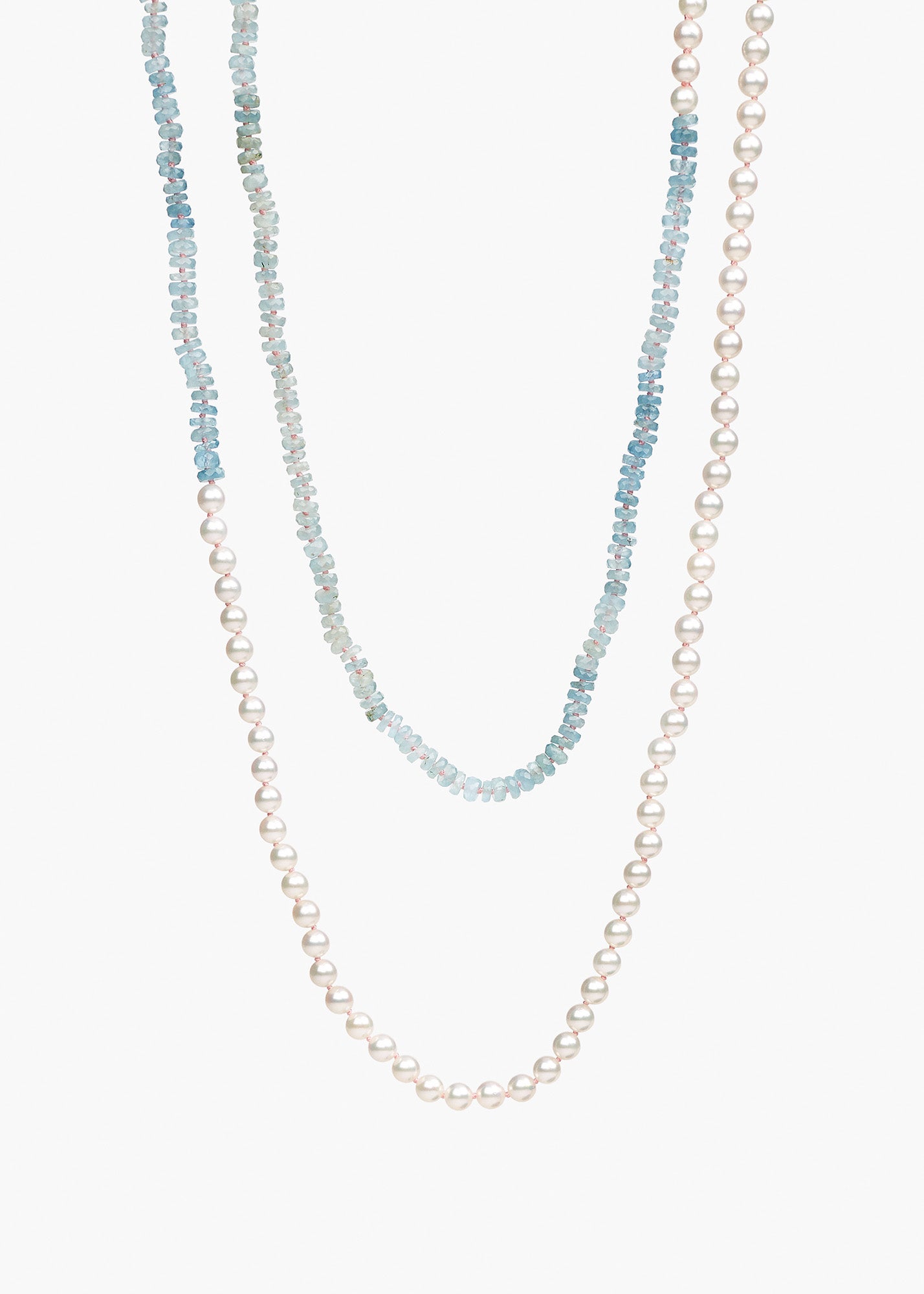 Will Hanigan Pearls Akoya Pearl and Aquamarine Necklace | Tiina The Store