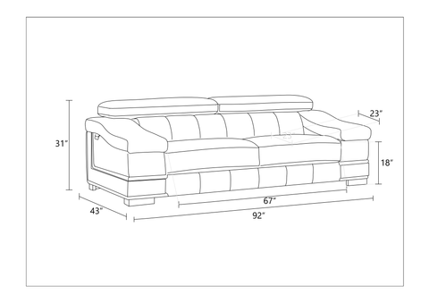 Divanitalia 415 Sofa Dimensions